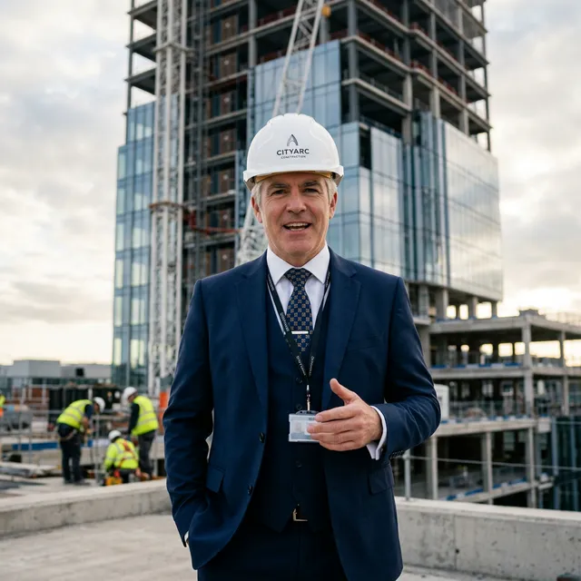 Retrato poderoso de CEO de construcción B2B