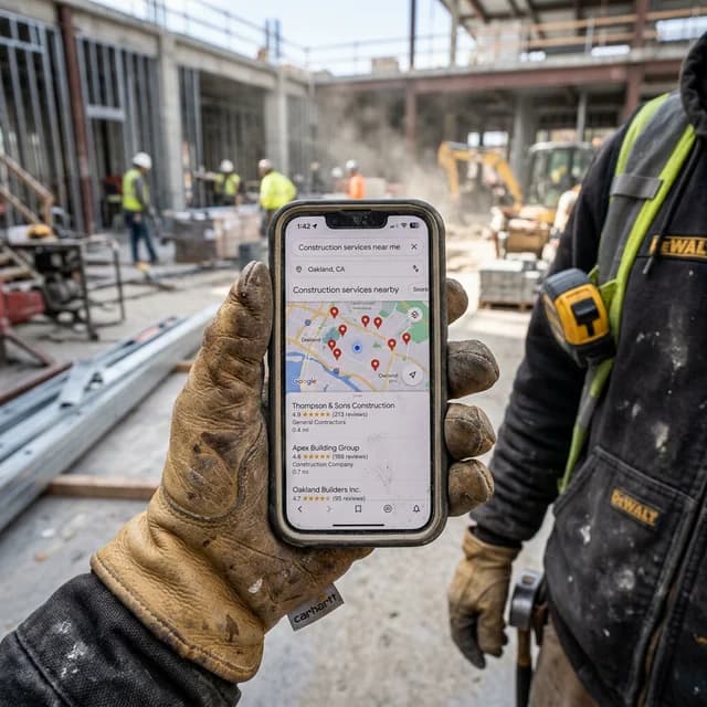 Local SEO maps search for near me construction