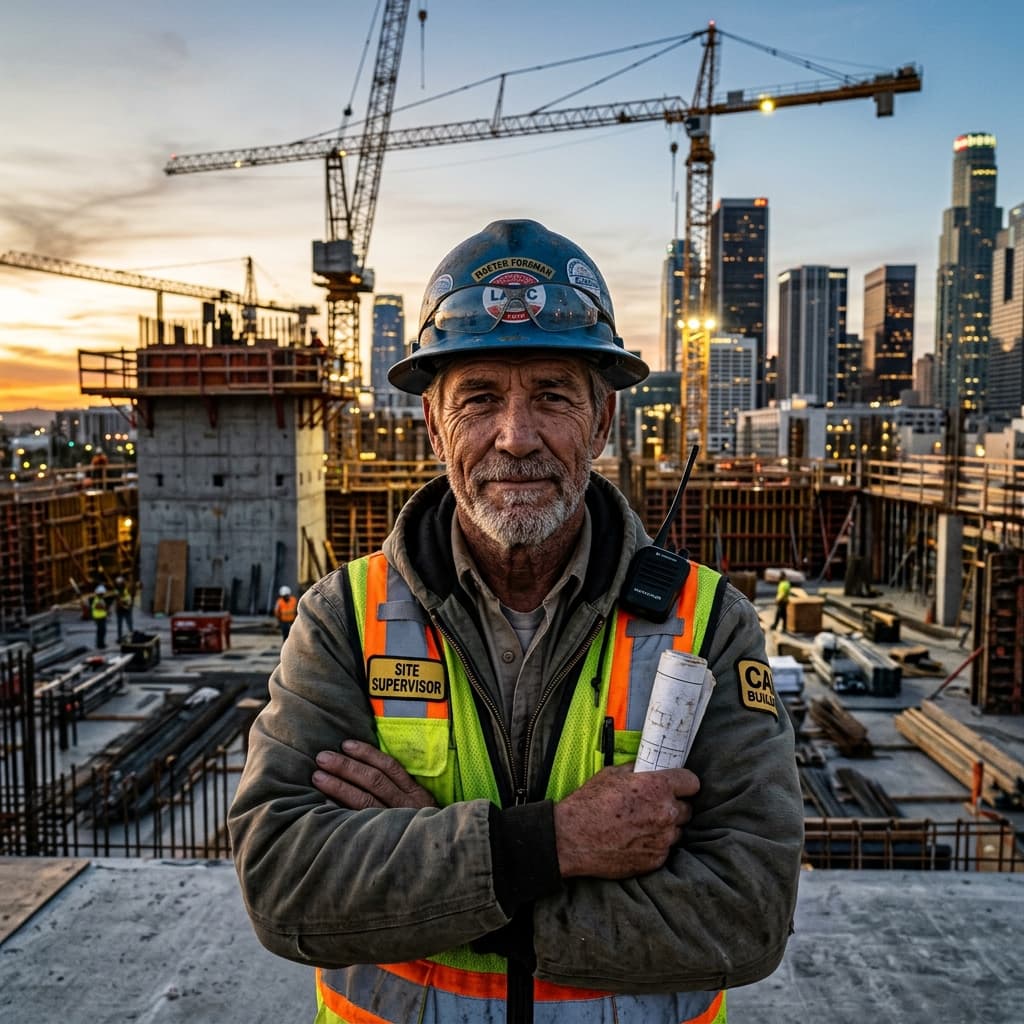 Portrait of a master construction foreman looking at the camera with absolute confidence