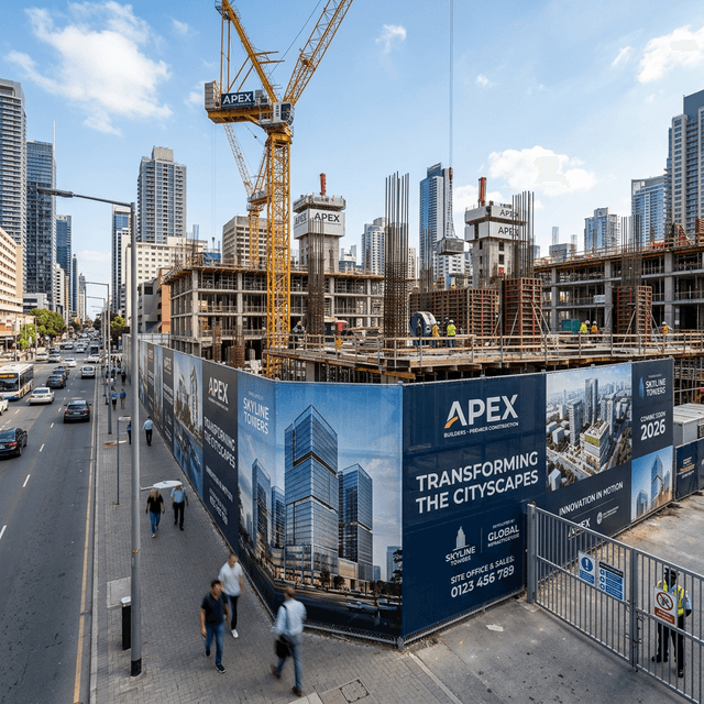 Marketing de Señalización en Obra: Por Qué las Mallas Premium Construyen Marcas Contratistas de 8 Cifras