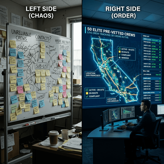 Red de Subcontratistas B2B Letal inmaculada en CA